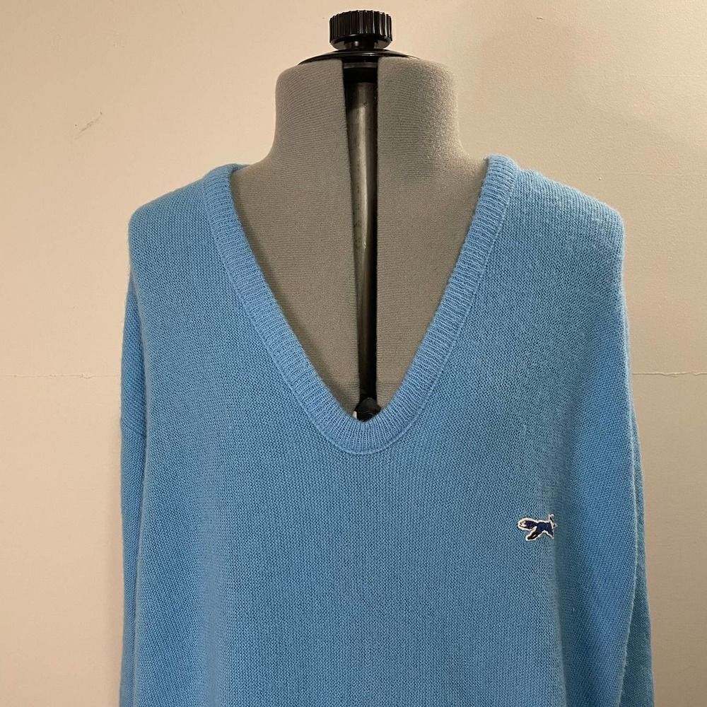 Vintage The Fox Sweater JC Penney V Neck Grandpa Sweater Grunge Size Large